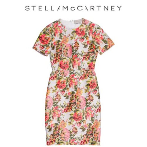 Stella McCartney Dresses & Skirts - Stella McCartney Neon Floral Jacquard 'Ridley' Dress Size US 6 / 42